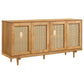 Fabra 4-door Dining Sideboard Storage Console Honey
