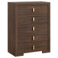 Etienne 5-piece Full Bedroom Set Walnut