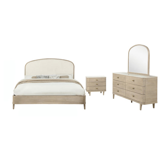 Lucaire 4-piece Queen Bedroom Set Sandstone