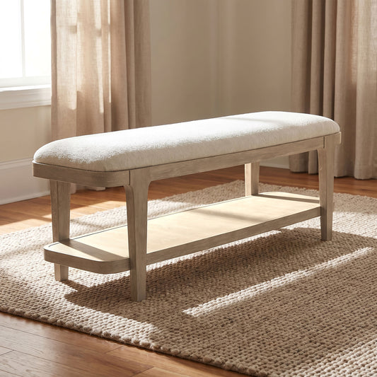 Lucaire Upholstered Bedroom Bench Sandstone