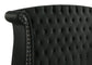 Barzini Upholstered Queen Wingback Bed Black