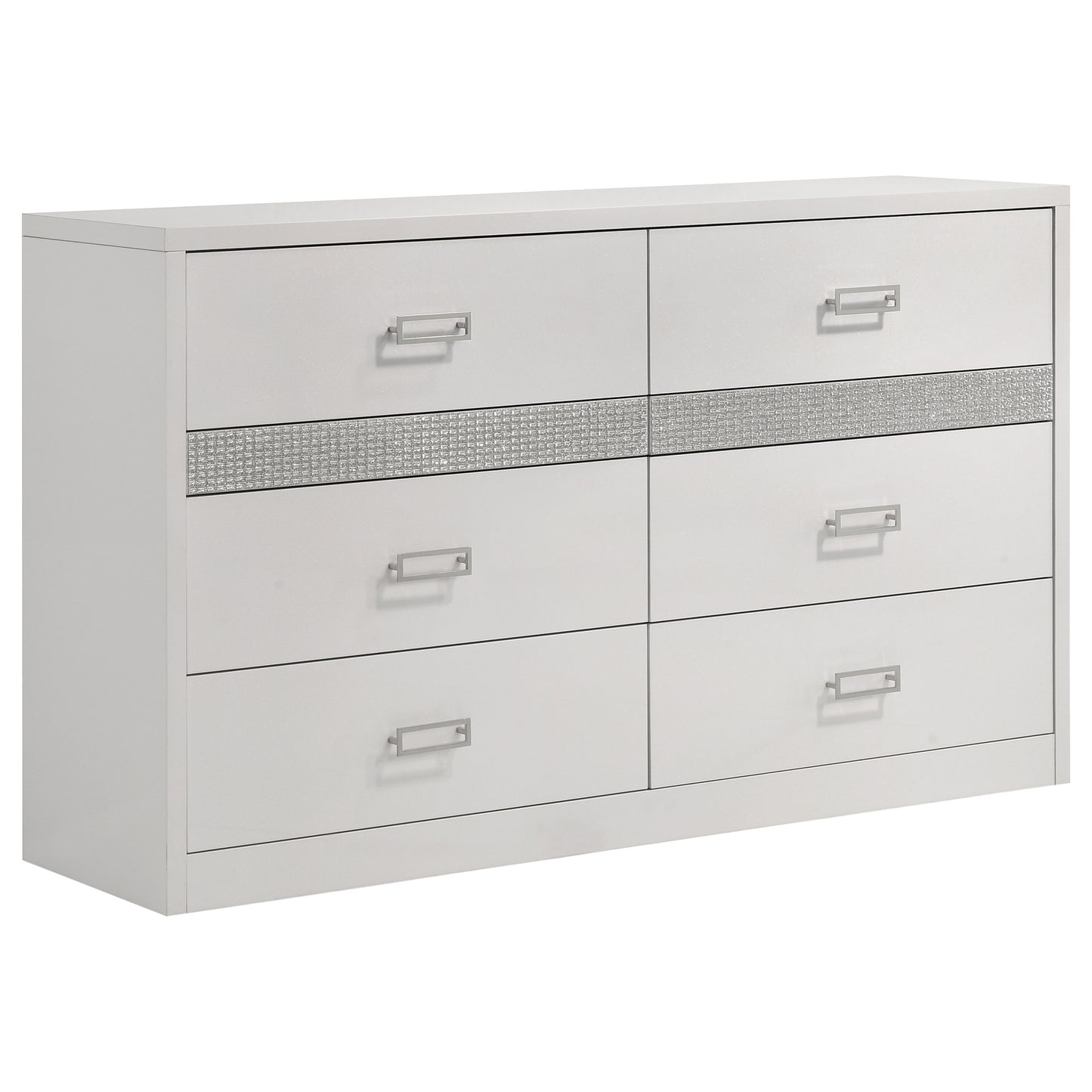 Viana 5-Piece Eastern King Platform Bedroom Set Grey and White High Gloss