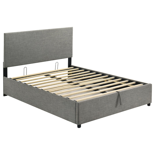 Reeves Upholstered Full Lift-Top Storage Platform Bed Grey