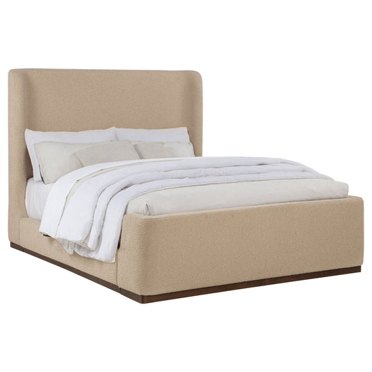 Nala Queen Fabric Upholstered Platform Bed Tan