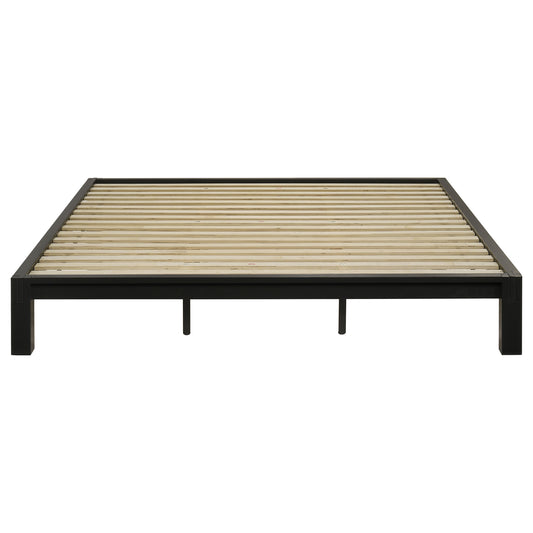 Gislen Eastern King Easy Assembly Wood Platform Bed Black