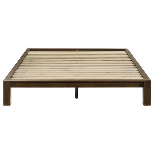 Gislen Full Easy Assembly Wood Platform Bed Walnut
