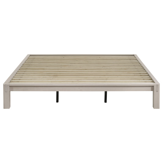 Gislen Eastern King Easy Assembly Wood Platform Bed White