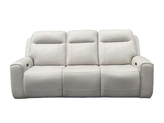 Rojas Dual Power Reclining Sofa with Drop-Down Console Greige