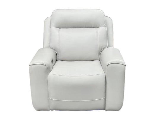 Rojas Dual Power Recliner with Cupholder Storage and LED Lighting Greige
