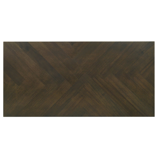 Holmes 3-Piece Geometric Top Coffee Table Set Dark Brown
