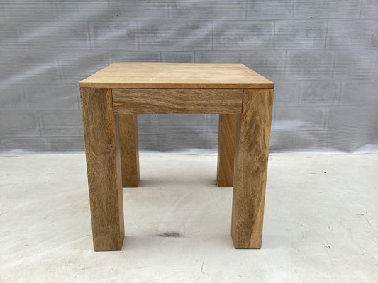 Butte Square Mango Wood End Table Natural