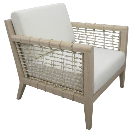 Cantu Seagrass Accent Chair White and Weathered Natural