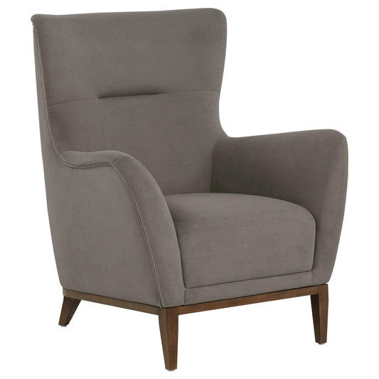 Catala Upholstered High Back Accent Chair Stone and Coffee