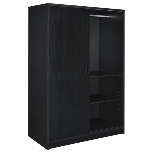Noble 2-door Bedroom Wardrobe Storage Cabinet Armoire Black