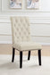 Alana Fabric Upholstered Dining Side Chair Beige (Set of 2)