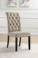 Alana Velvet Upholstered Dining Side Chair Sand (Set of 2)