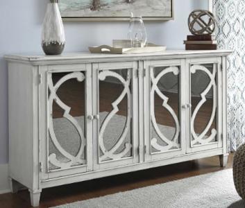 Mirimyn 4 Mirrored Inlay Door Accent Cabinet
