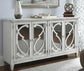 Mirimyn 4 Mirrored Inlay Door Accent Cabinet