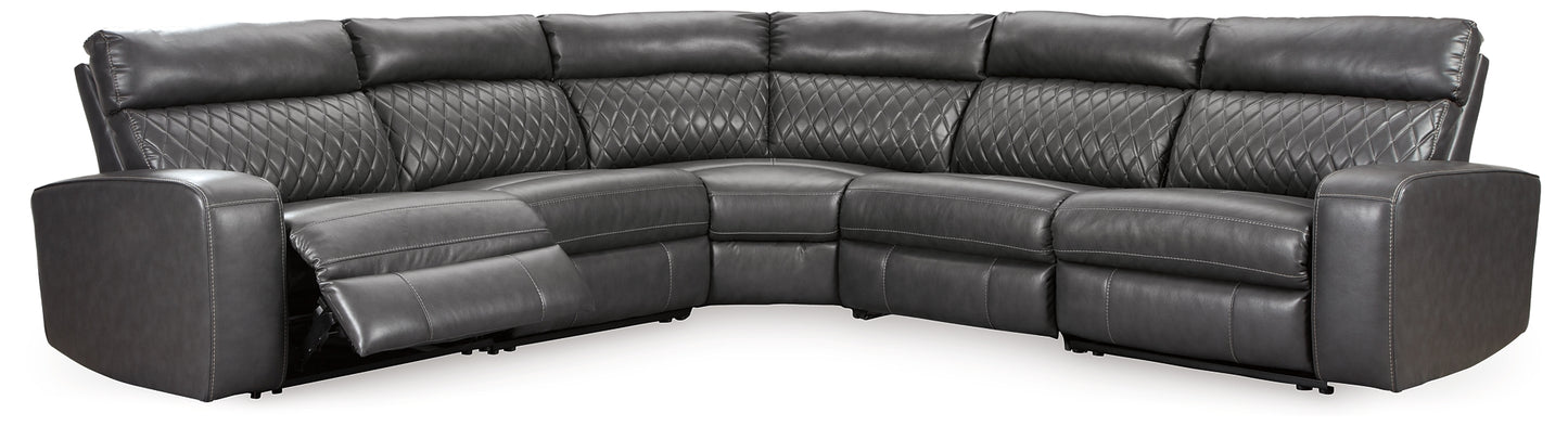 Samperstone 5-Piece Power Reclining Sectional